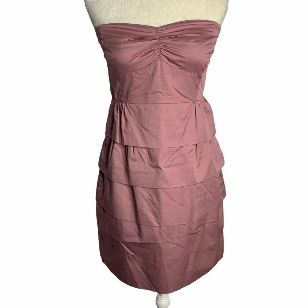 J Crew Strapless Sweetheart Mini Dress 10 Purple